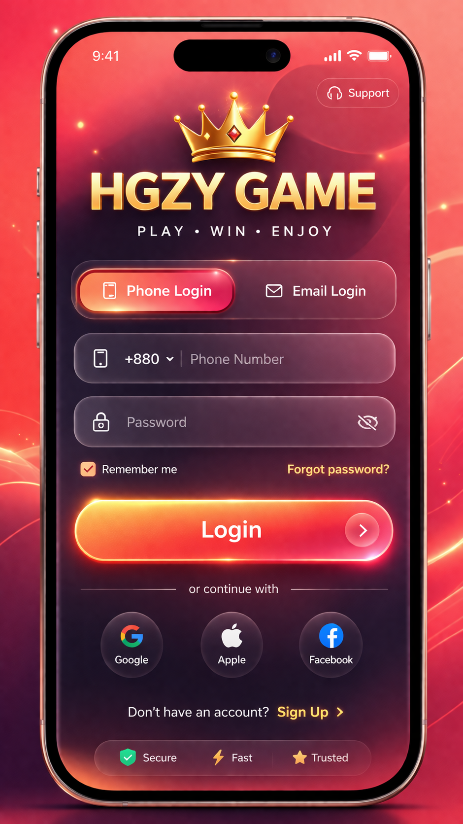 HGZY and HAZY Game responsible gaming and security features showing SSL encryption shield and player protection tools